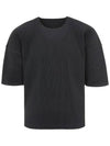 Homme Pliss Issey Miyake Short Sleeve T Shirt HP48JK103 15 BLACK - ISSEY MIYAKE - BALAAN 2