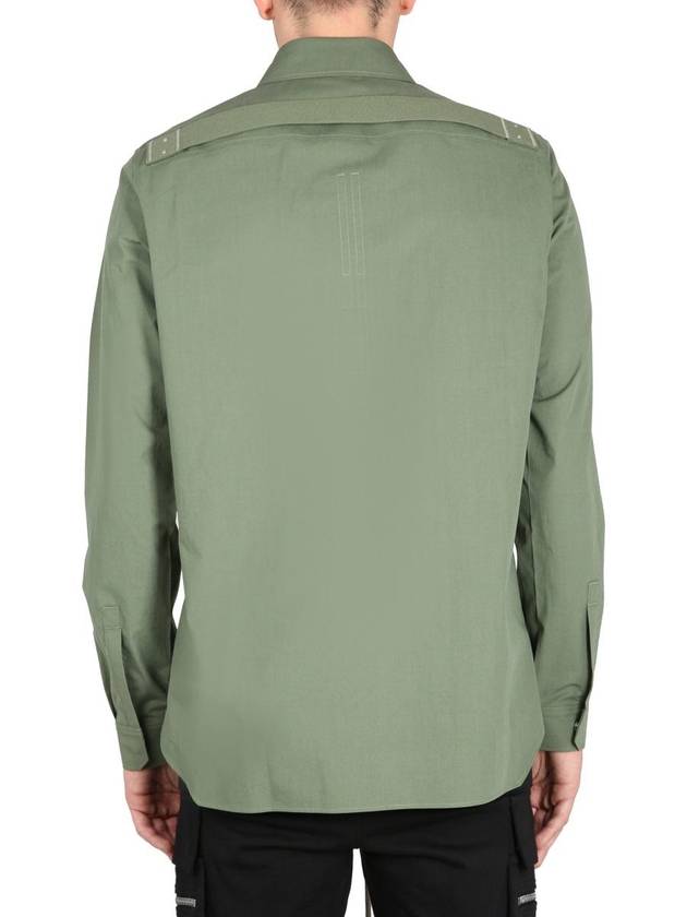 Long Sleeve Shirt RU01C4236 P55 GREEN - RICK OWENS - BALAAN 4