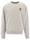 Boke Flower Embroidered Logo Cotton Sweatshirt Pale Grey - KENZO - BALAAN 2