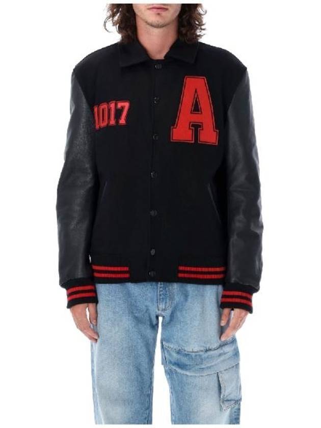 Varsity Logo Patch Wool Bomber Jacket Black - 1017 ALYX 9SM - BALAAN 1