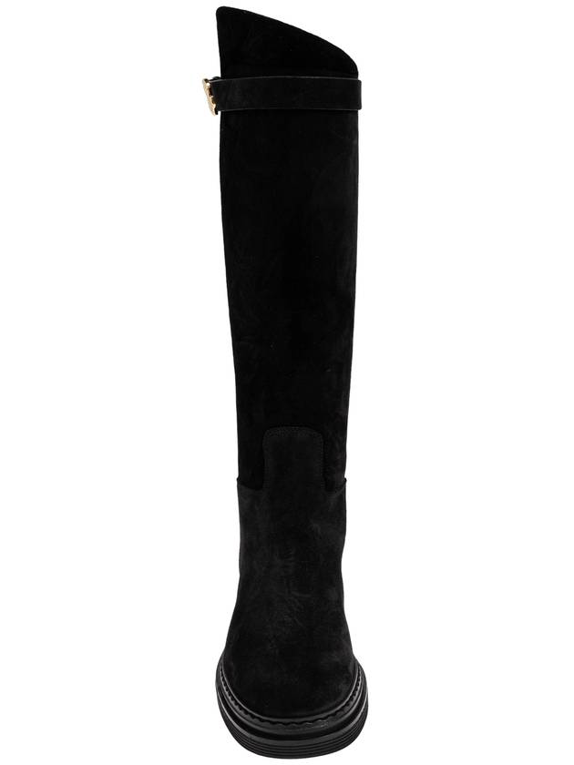 Dolce & Gabbana Suede Over-the-knee Boots, Women's, Black - DOLCE&GABBANA - BALAAN 6