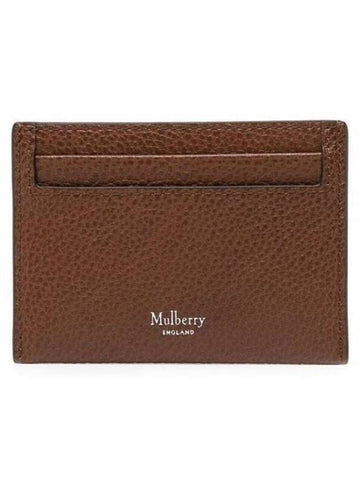 Logo Heritage Full Grain Card Wallet Brown - MULBERRY - BALAAN 1