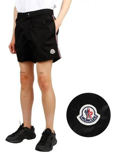 Logo Swim Shorts Black - MONCLER - BALAAN 2