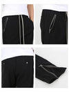 Tecuatl Zipper Track Pants Black - RICK OWENS - BALAAN 4