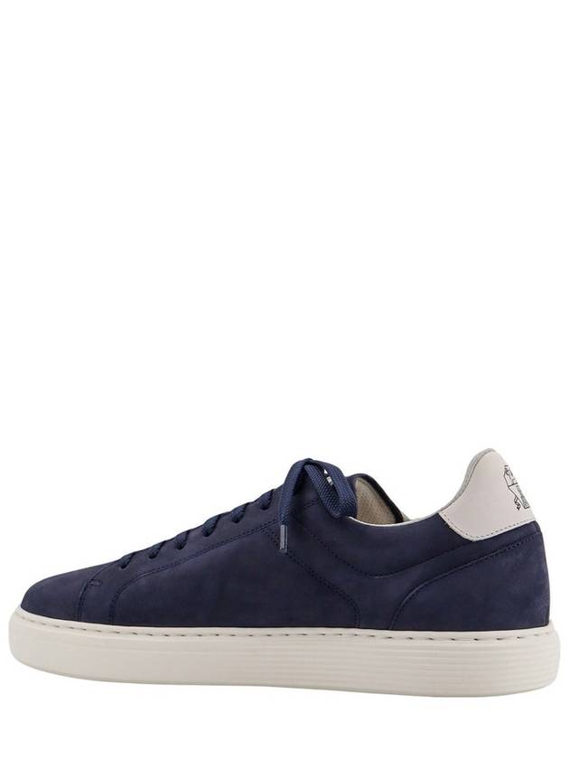 Suede Low Top Sneakers Navy - BRUNELLO CUCINELLI - BALAAN 3