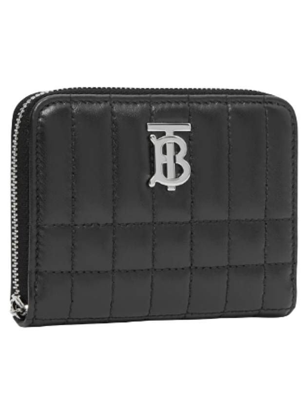 Lola Quilted Zip Round Coin Card Wallet Black - BURBERRY - BALAAN 3