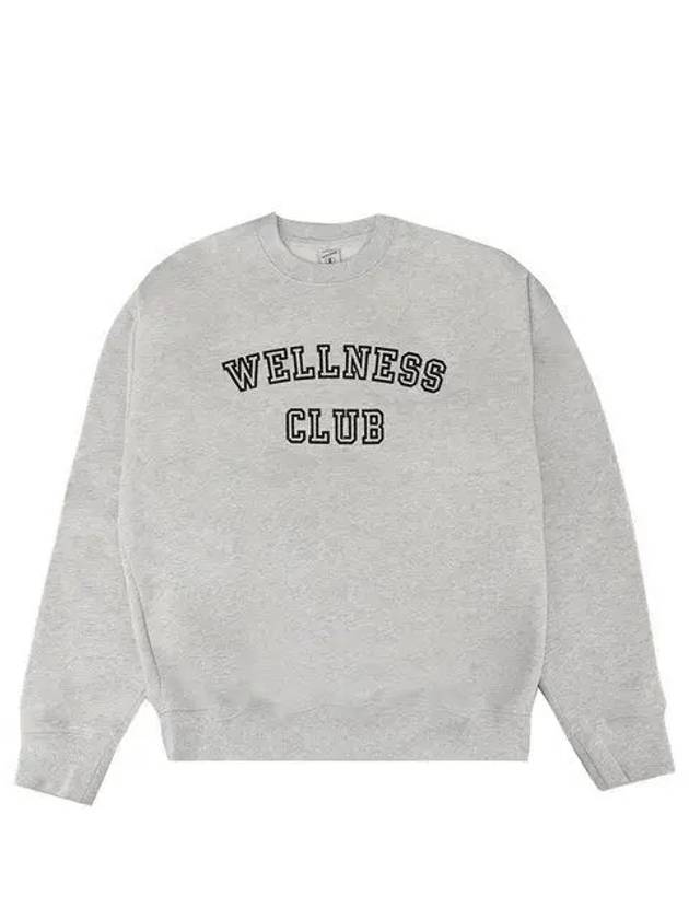 Sporty Rich CR761 HG Wellness Club Crew Neck Sweatshirt Gray 999626 - GANNI - BALAAN 1