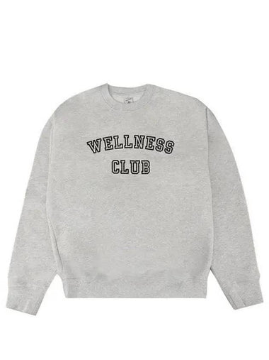 Sporty Rich CR761 HG Wellness Club Crew Neck Sweatshirt Gray 999626 - GANNI - BALAAN 1