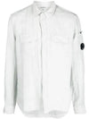Resin Linen Lens Button Twin Pocket Long Sleeve Shirt Gray - CP COMPANY - BALAAN 2