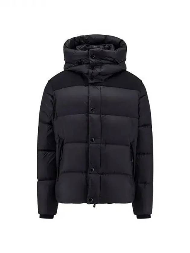 Logo Patch Hooded Down Padding Black - BURBERRY - BALAAN 2