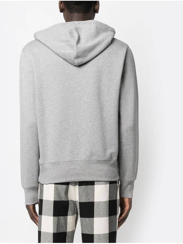 Face Logo Patch Cotton Hoodie Light Grey - ACNE STUDIOS - BALAAN 5