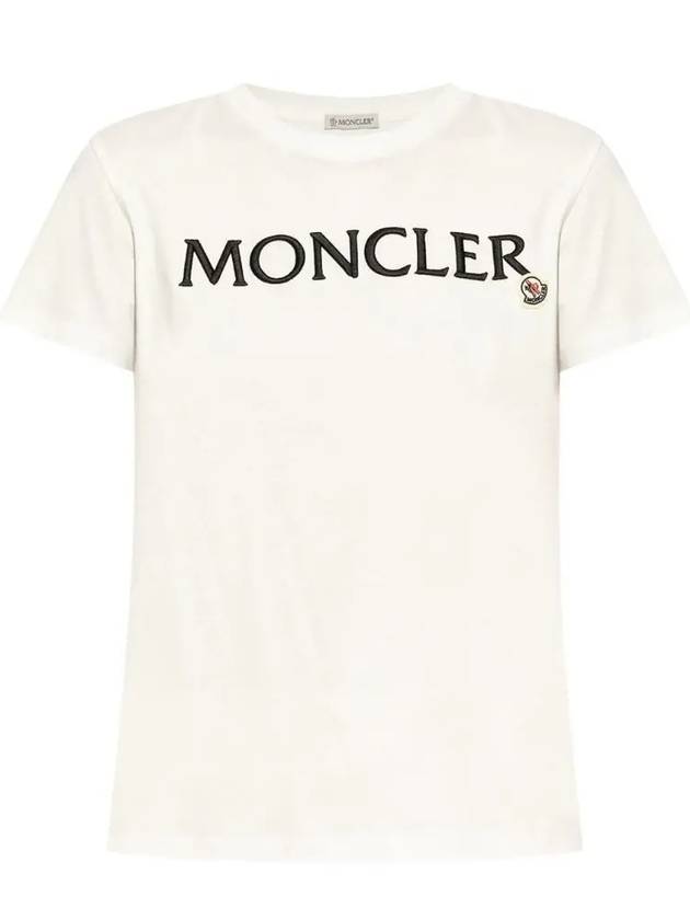 Embroidered logo short sleeve t shirt white - MONCLER - BALAAN 2