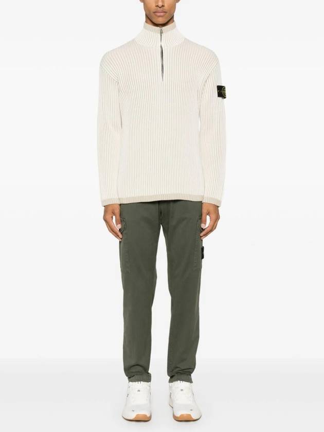 Vanish Ribbed Knit Top Beige - STONE ISLAND - BALAAN 3