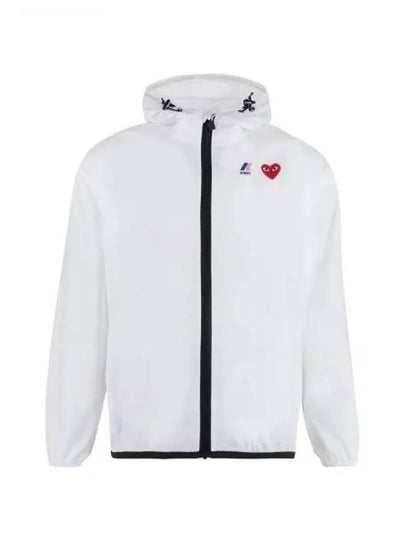 Small Heart Wappen Windbreaker White - COMME DES GARCONS - BALAAN 2