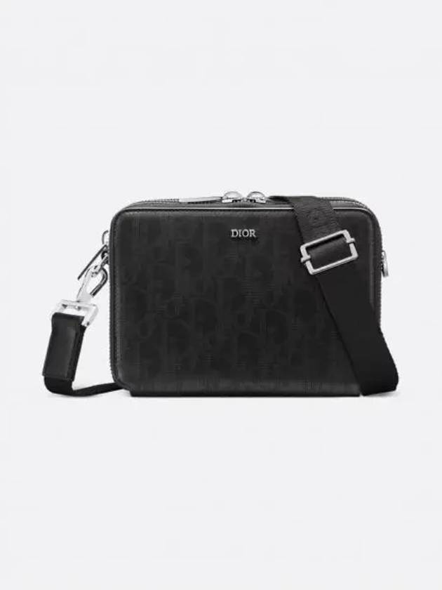 Oblique Galaxy Calfskin Messenger Bag Black - DIOR - BALAAN 2