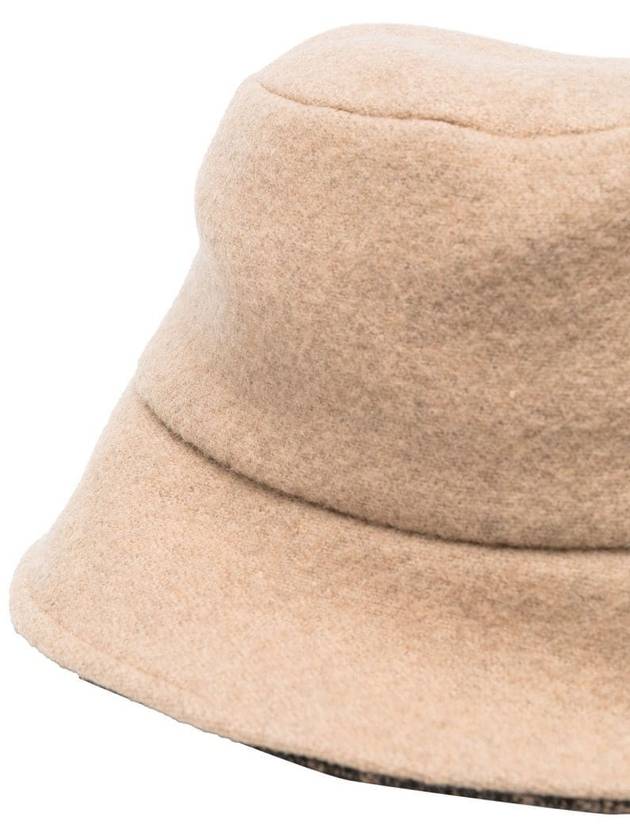 FF Logo Wool Bucket Hat Camel - FENDI - BALAAN 3