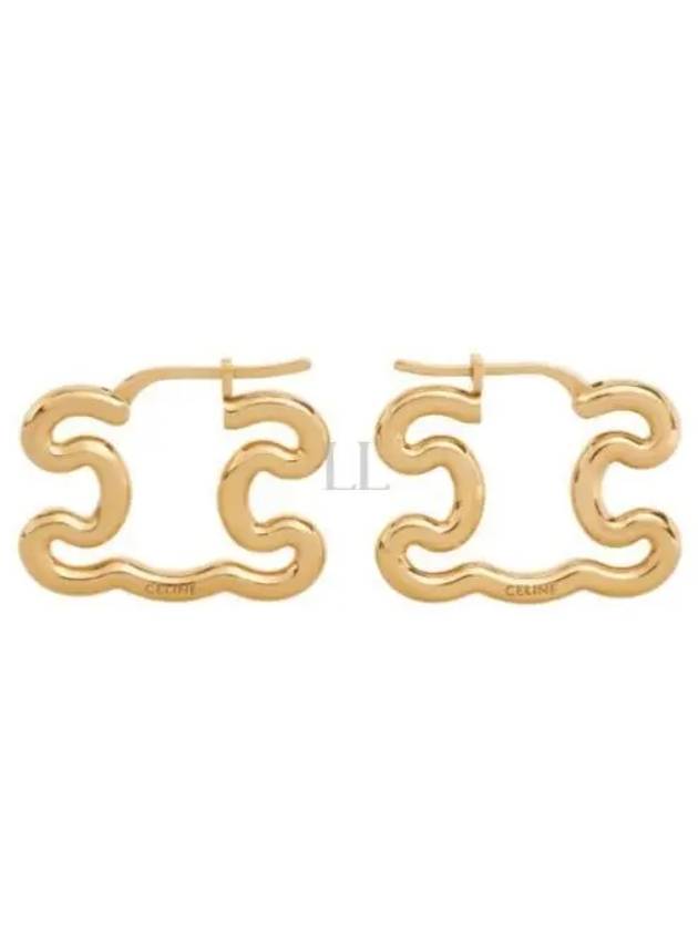 Triomphe Frame Large Earrings Gold - CELINE - BALAAN 2