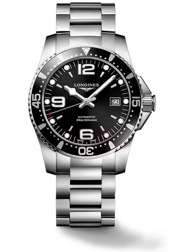 Hydroconquest Watch Silver Black - LONGINES - BALAAN 4