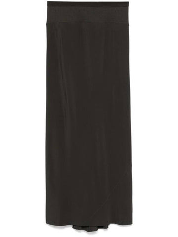 Rick Owens Calf Bias Midi Skirt - RICK OWENS - BALAAN 1