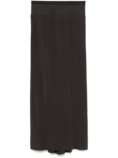 Rick Owens Calf Bias Midi Skirt - RICK OWENS - BALAAN 1