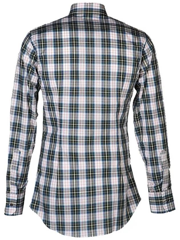 11th Anniversary Steel Tab Check Shirt Green Blue 71DL0400 - DSQUARED2 - BALAAN 3