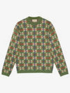 GG Check Wool Knit Top Green - GUCCI - BALAAN 2