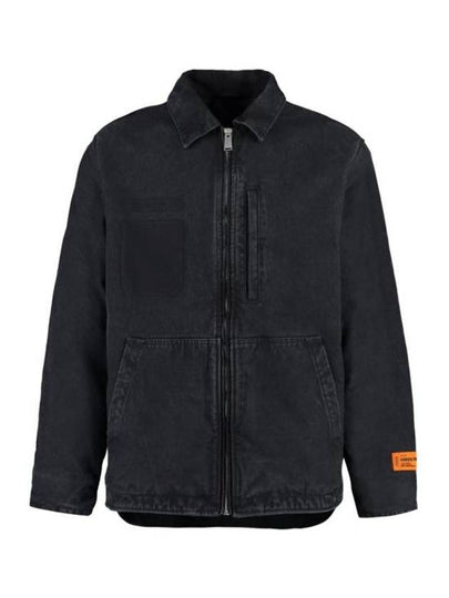 Zip-Up Denim Jacket Black - HERON PRESTON - BALAAN 2