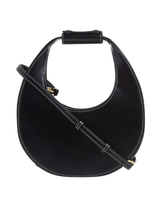 Women's Mini Moon Leather Tote Bag Black - STAUD - BALAAN 1