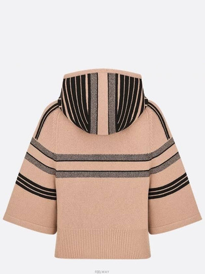 DiorAlps 3 4 Sleeve Hooded Sweater Pink Wool Cashmere Knit - DIOR - BALAAN 2