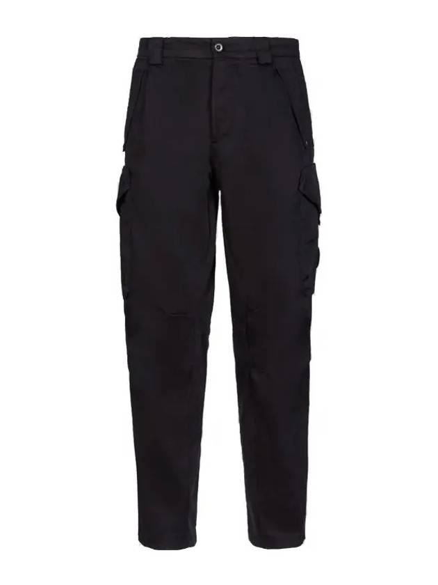 Stretch Sateen Loose Fit Cargo Pants Black - CP COMPANY - BALAAN 2