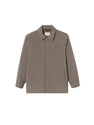 Men's Shirt Type Down Blouson Jacket Light Brown - LACOSTE - BALAAN 1