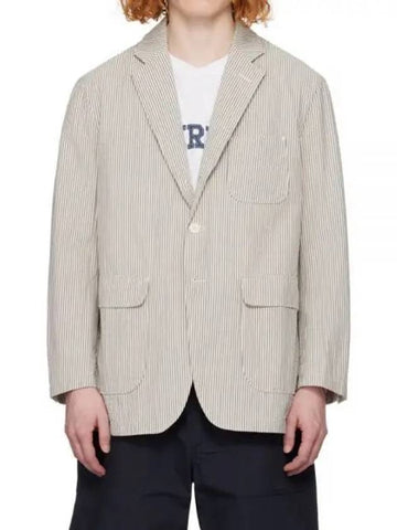 24 Ivy Blazer NavyNatural Cotton Seersucker 24S1D069 OR243 SD029 - ENGINEERED GARMENTS - BALAAN 1