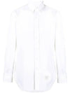 Oxford Grosgrain Placket Cotton Long Sleeve Shirt White - THOM BROWNE - BALAAN 2