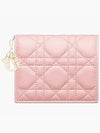 Lady Cannage Small Lambskin Half Wallet Antique Pink - DIOR - BALAAN 2