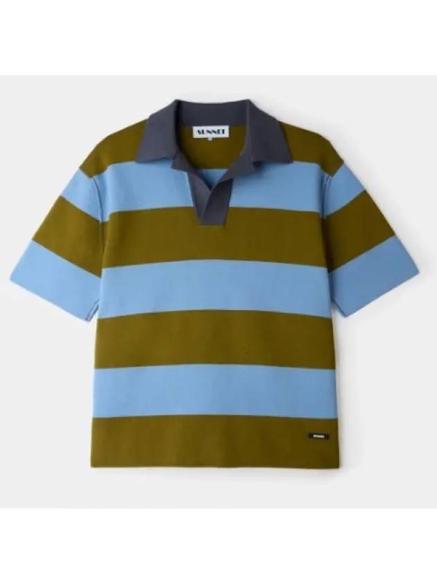 Magliaunita Stripe Polo Shirt Blue Green - SUNNEI - BALAAN 2