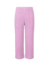 Pleated Straight Pants Pink - ISSEY MIYAKE - BALAAN 2