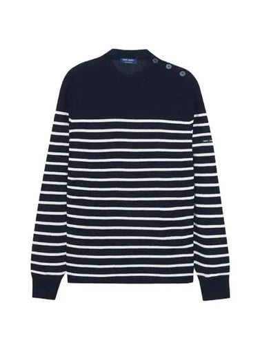 Galiote Striped Crew Neck Knit Top Navy - SAINT JAMES - BALAAN 1