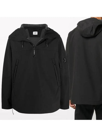 Lens Wappen Half Zip Up Anorak Black - CP COMPANY - BALAAN 2