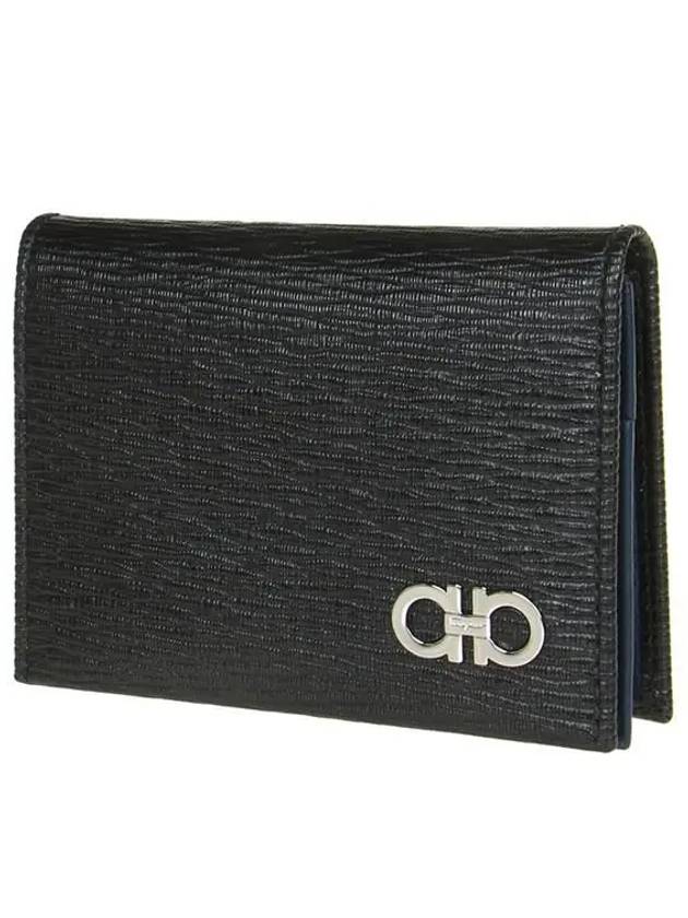 Gancini Credit Card Wallet Black - SALVATORE FERRAGAMO - BALAAN 3