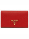 Saffiano Metal Logo Card Wallet Red - PRADA - BALAAN 1