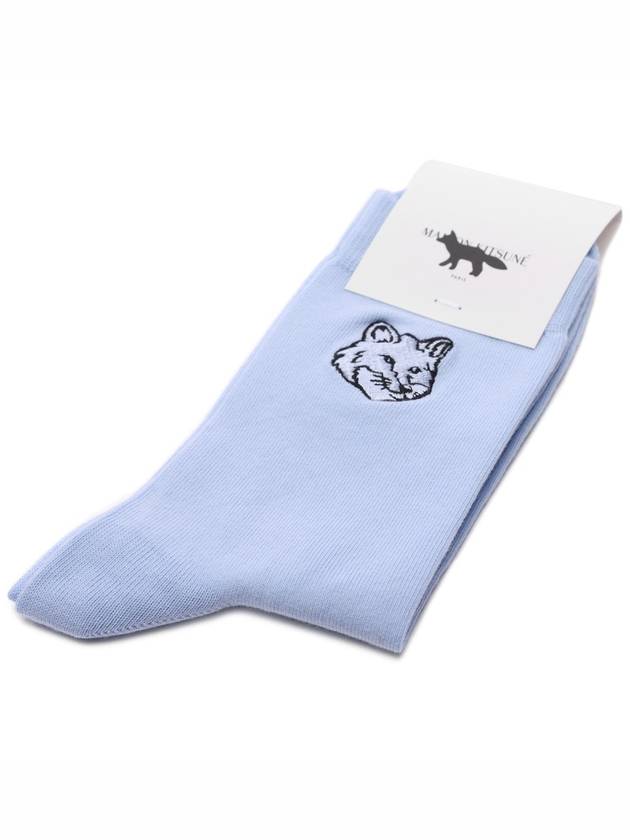 Fox Head Socks Blue - MAISON KITSUNE - BALAAN 3