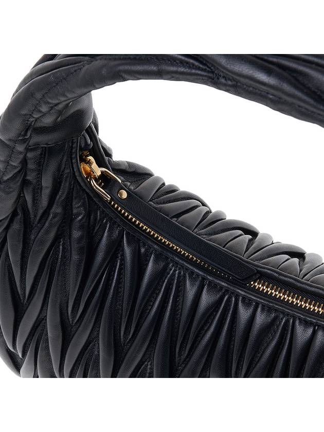 Wander Materasse Nappa Leather Hobo Bag Black - MIU MIU - BALAAN 10