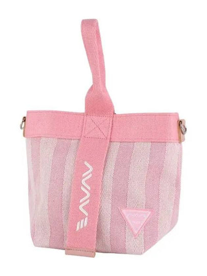 Golf Tennis Striped Mini Tote Bag Pouch Pink - AVAVE - BALAAN 2