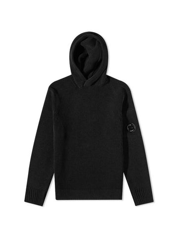 Lens Wappen Cotton Hoodie Black - CP COMPANY - BALAAN 1