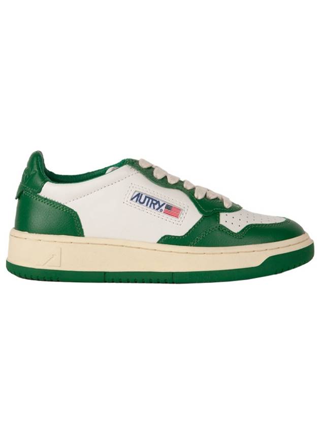 Women's Medalist Green Tab Leather Low Top Sneakers White - AUTRY - BALAAN 2