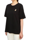 Speedy Fox Patch Comfort Short Sleeve T Shirt Black - MAISON KITSUNE - BALAAN 3