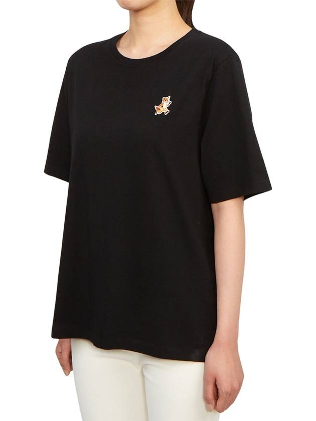 Speedy Fox Patch Comfort Short Sleeve T Shirt Black - MAISON KITSUNE - BALAAN 3