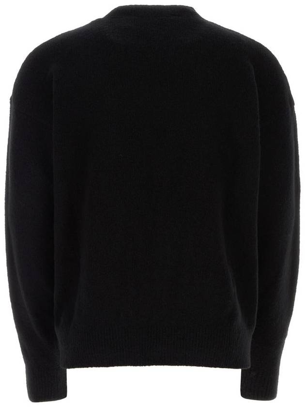 Basic Logo Crewneck Knit Top Black - PALM ANGELS - BALAAN 3