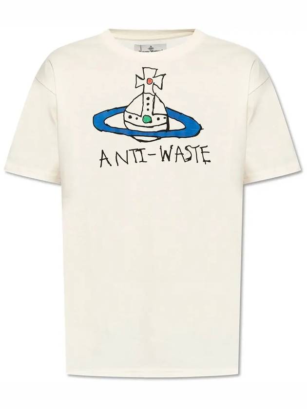 Anti Waste Short Sleeve T-Shirt Ivory - VIVIENNE WESTWOOD - BALAAN 3