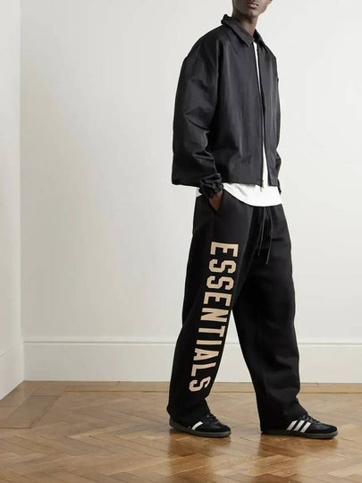 Men s Straight Big Logo Fleeceback Relaxed Sweatpants Track Pants Black 130BT244320F - FEAR OF GOD ESSENTIALS - BALAAN 2